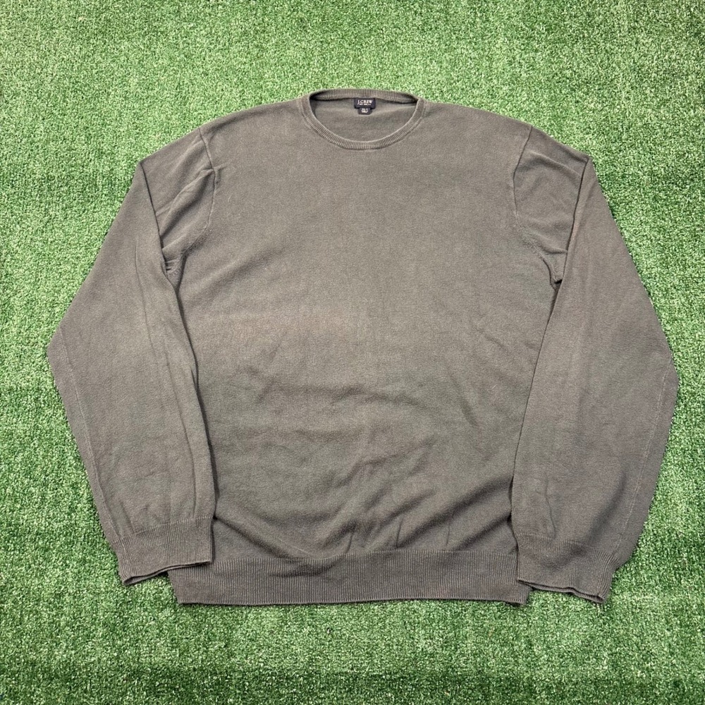 Y2K J.Crew Sweater Crewneck Grey Solid XLT